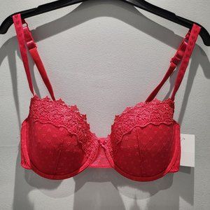 34 DD Red Lace Bra